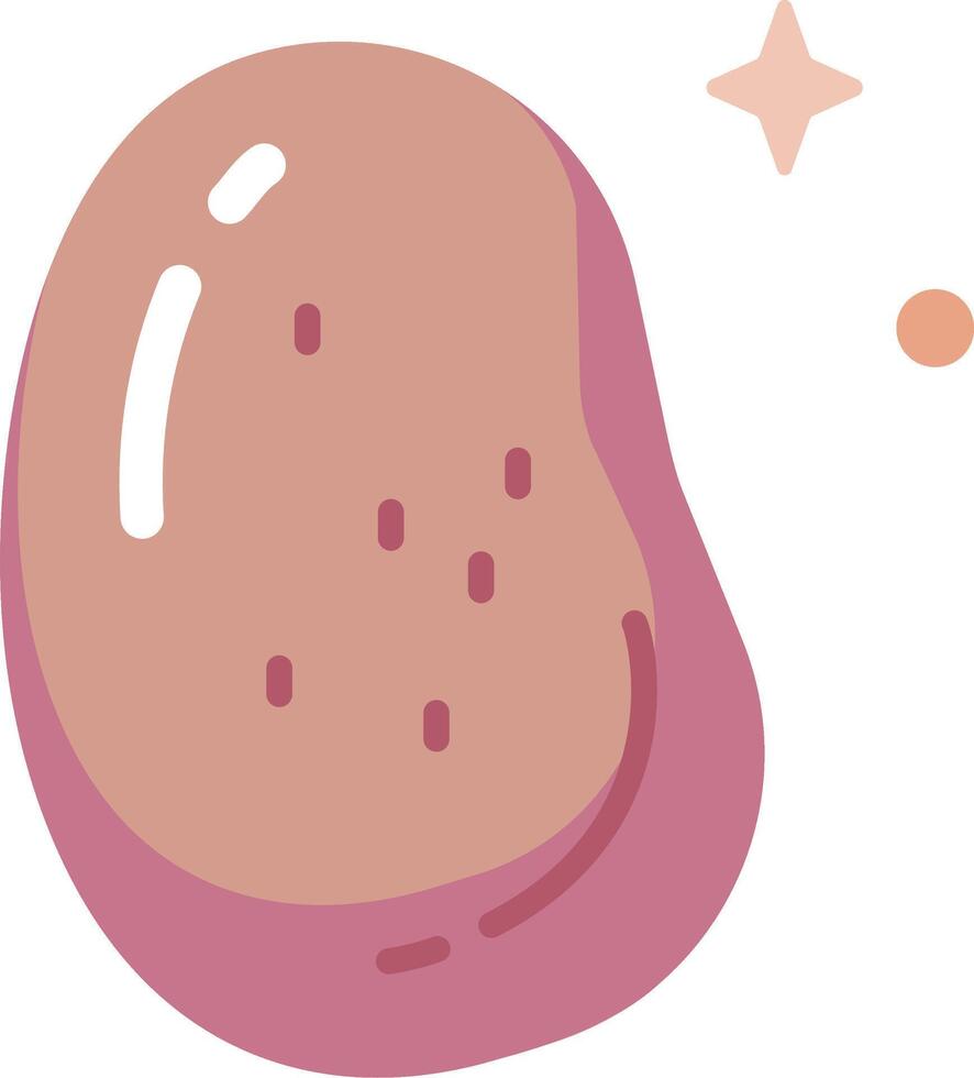 A potato with a star on it vector