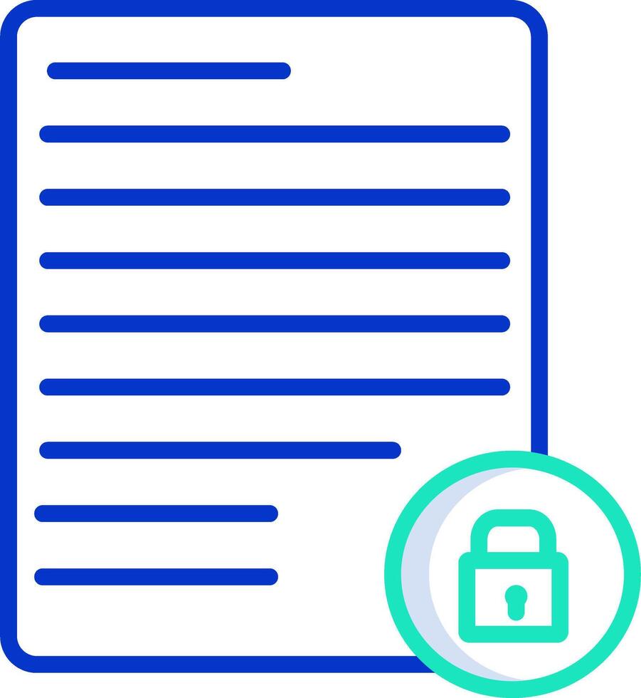 A padlock icon and a document with a padlock vector
