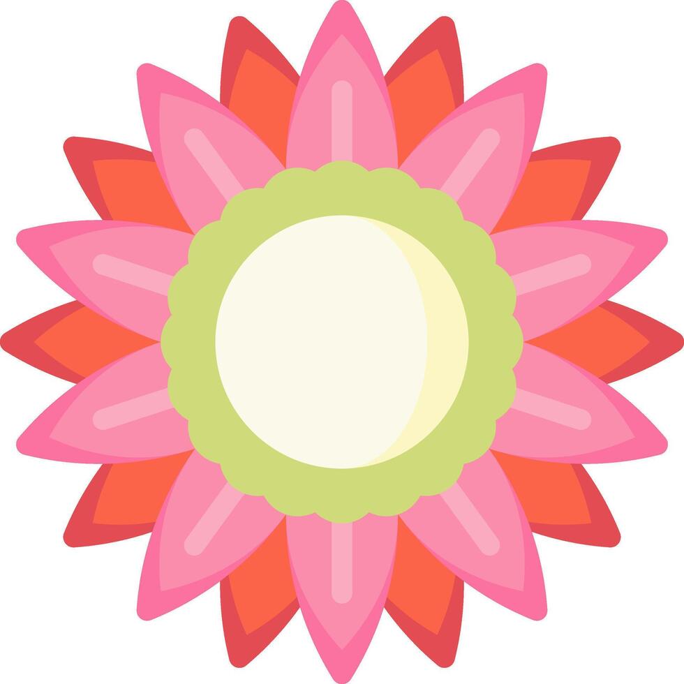 A pink flower with a white center vector