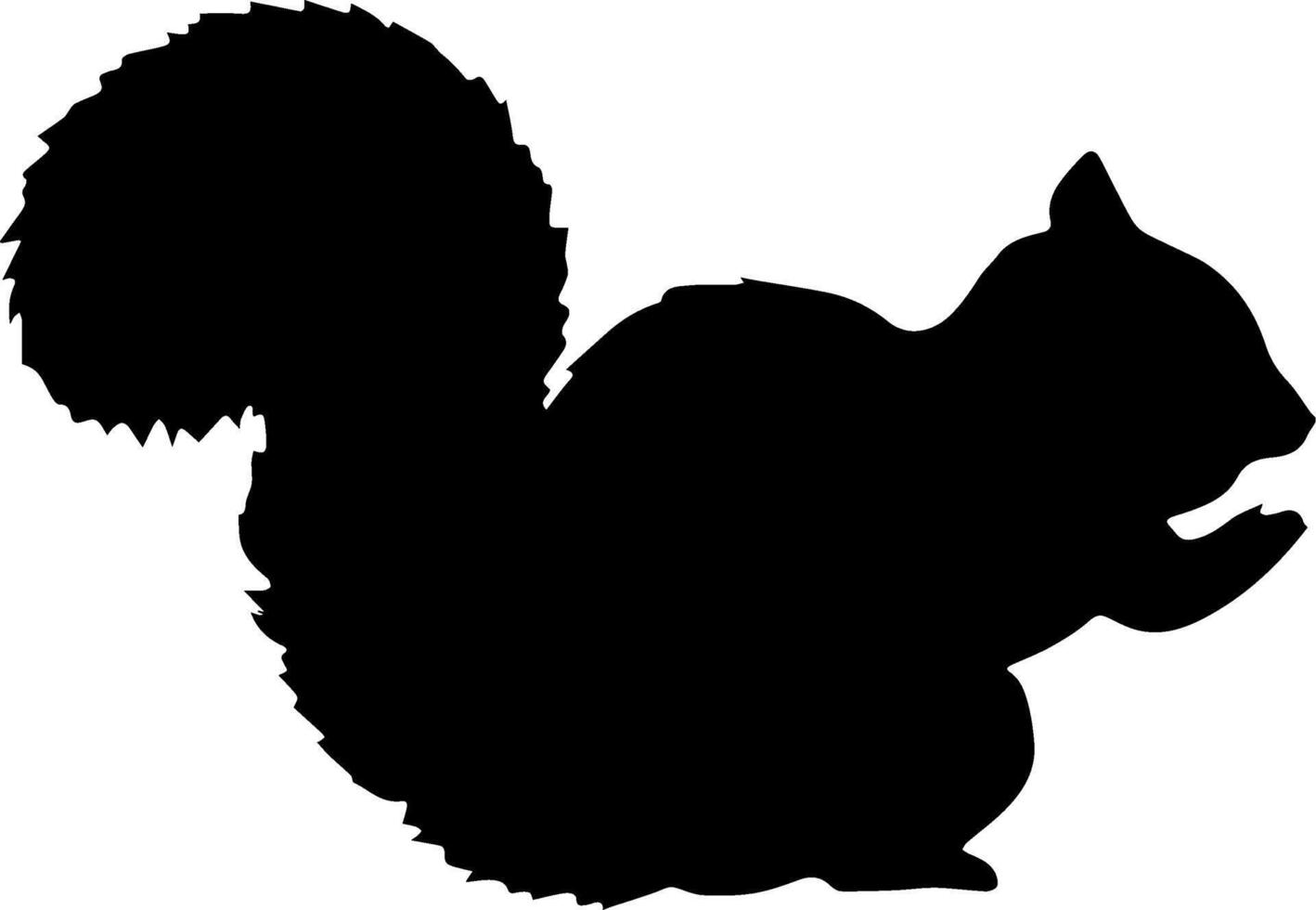 Squirrel silhouette clip art vector