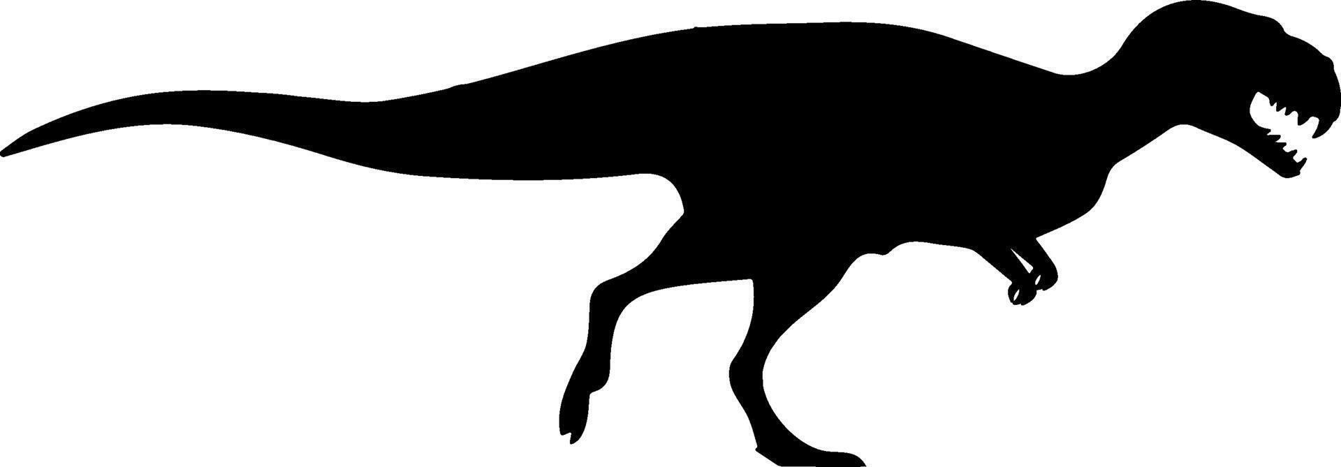 A silhouette of a t - rex dinosaur vector