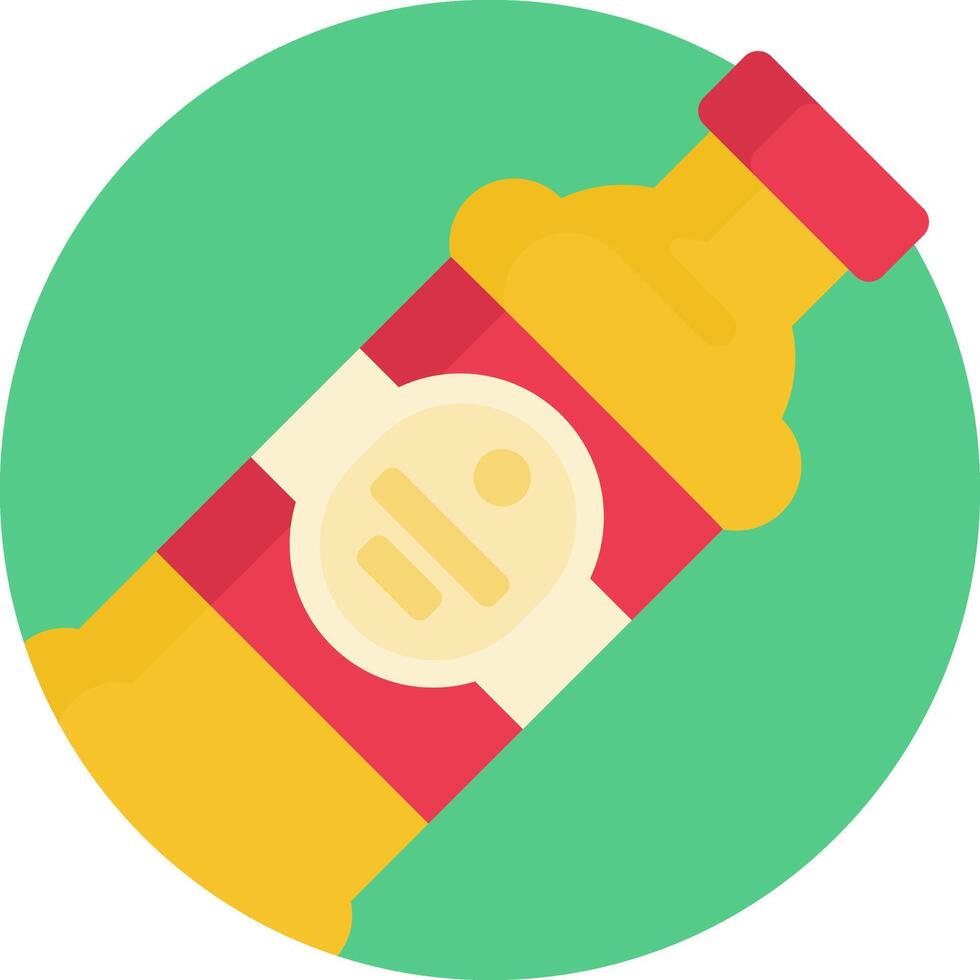 A bottle of ketchup with a label on it vector