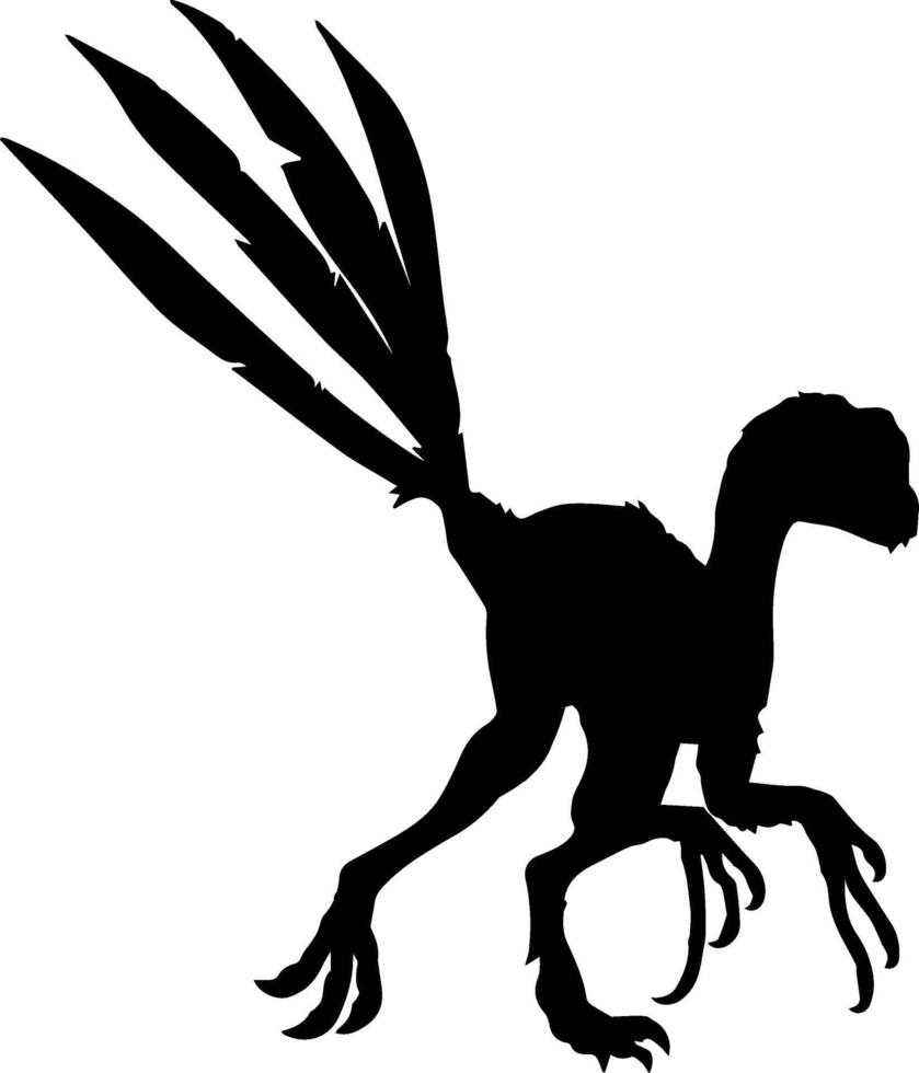 A silhouette of a bird with long legs vector