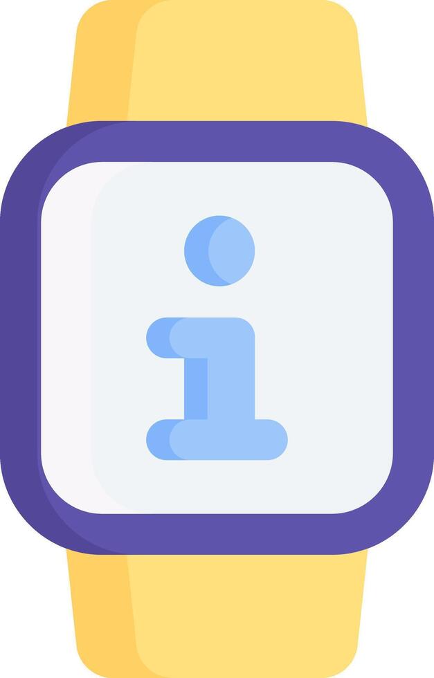A watch with a blue and yellow icon vector