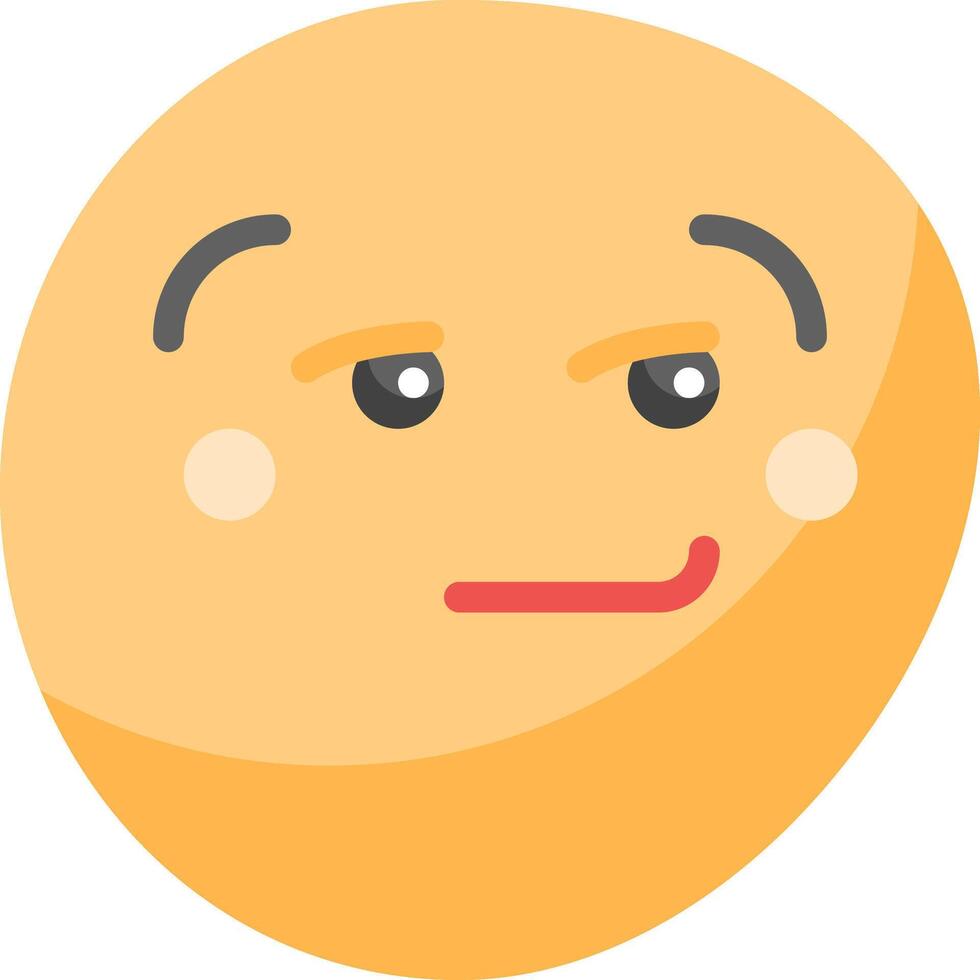 A yellow emoticion with a sad face vector