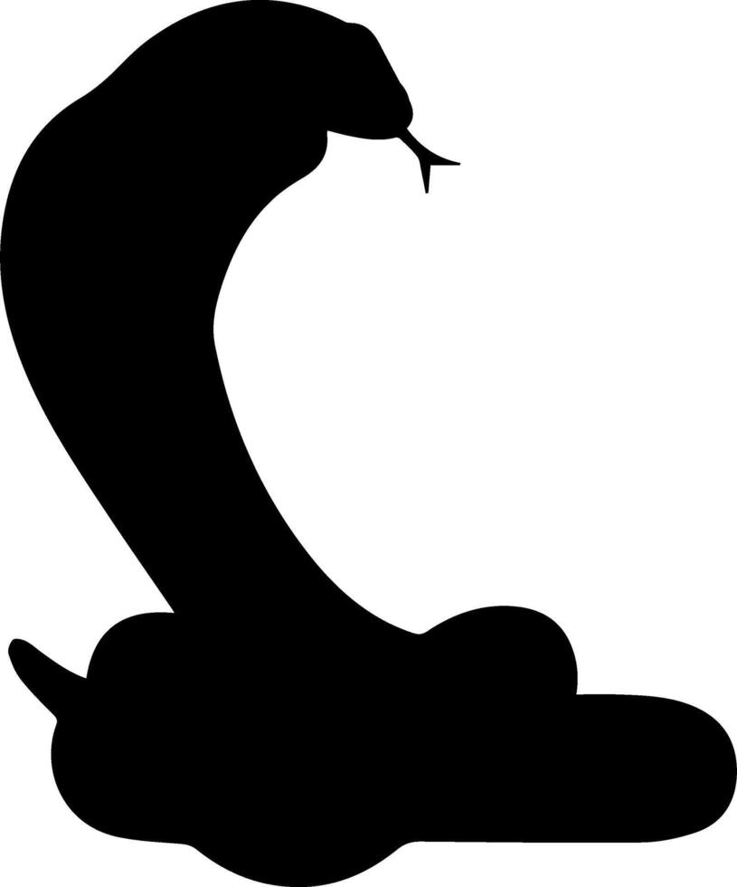 A snake is sitting on a log with its tail in the air vector