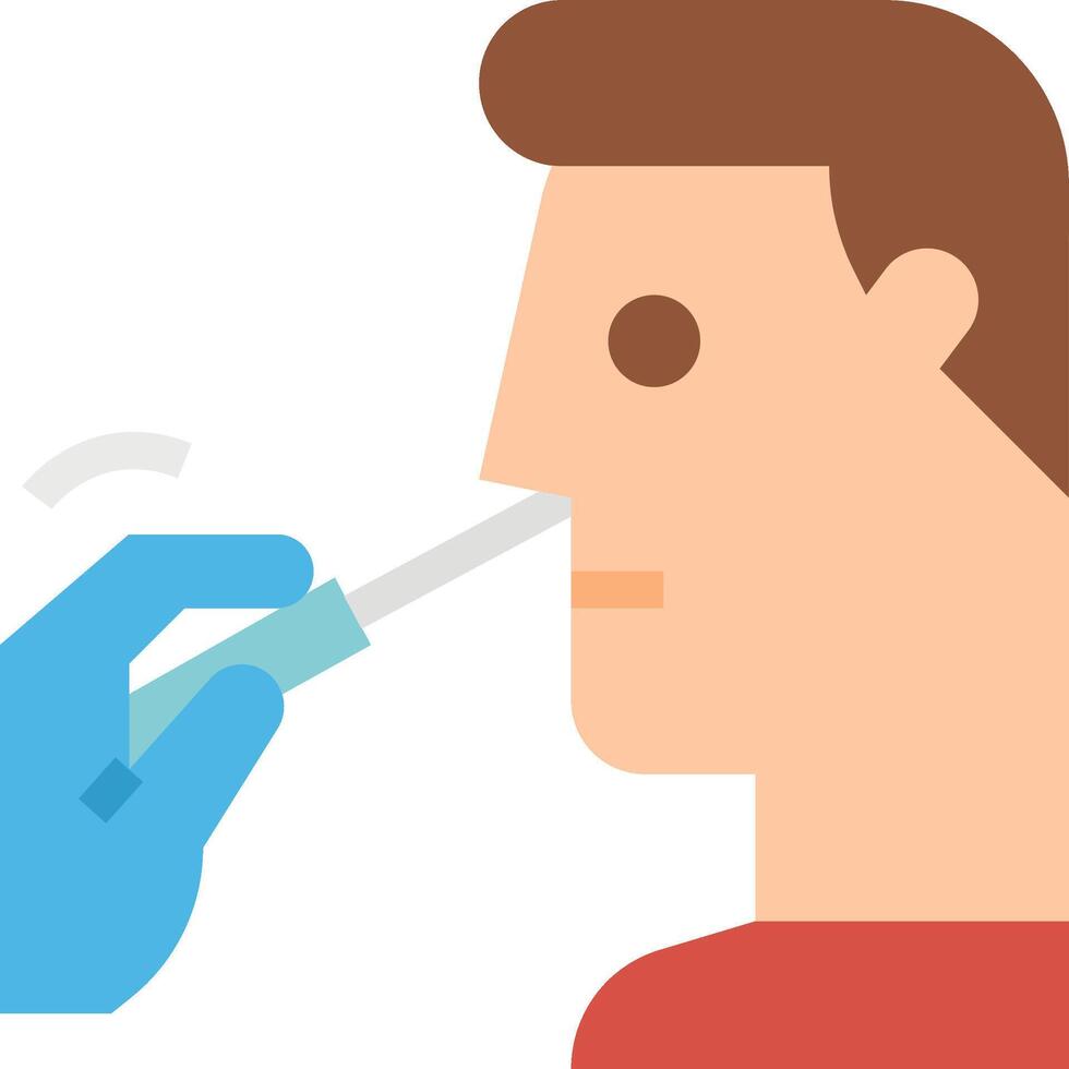 Illustration of a man getting a shot vector