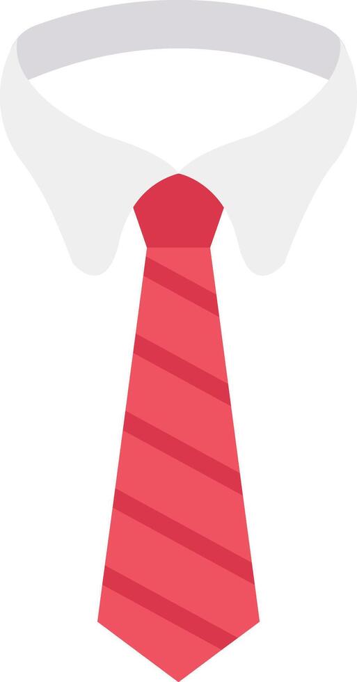 A red tie on a white shirt vector