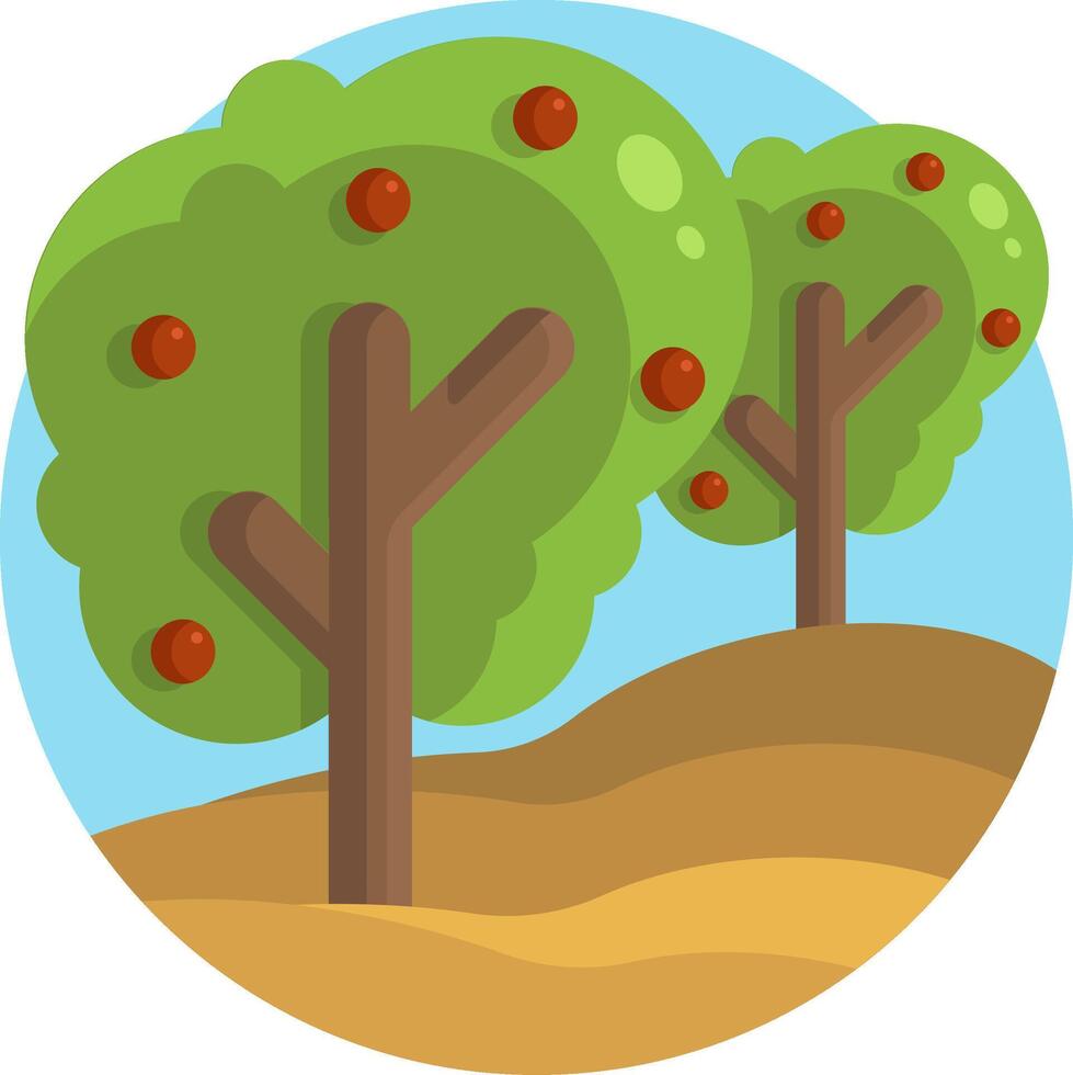 Apple tree icon vector