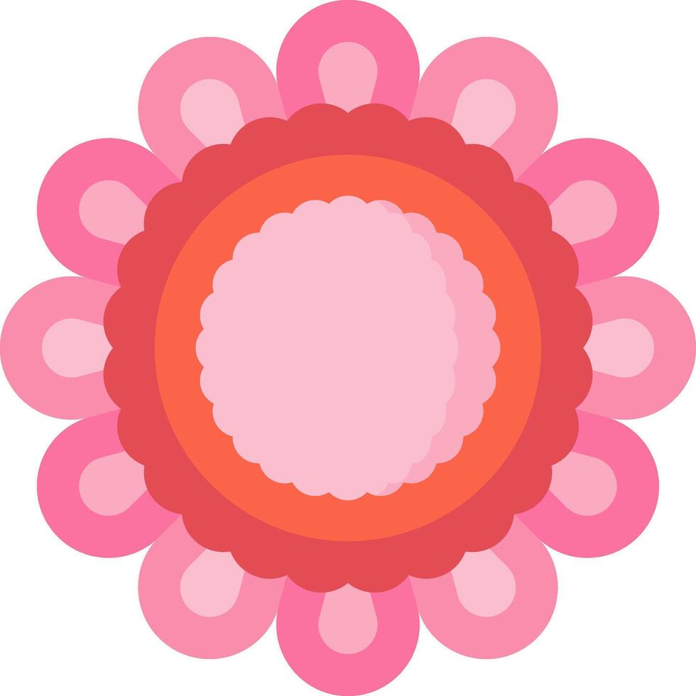 A pink flower with a white background vector