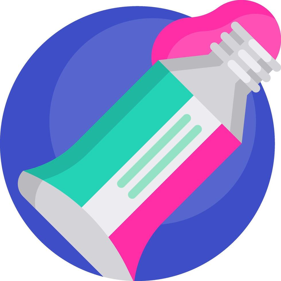 A tube of toothpaste with pink and blue colors vector