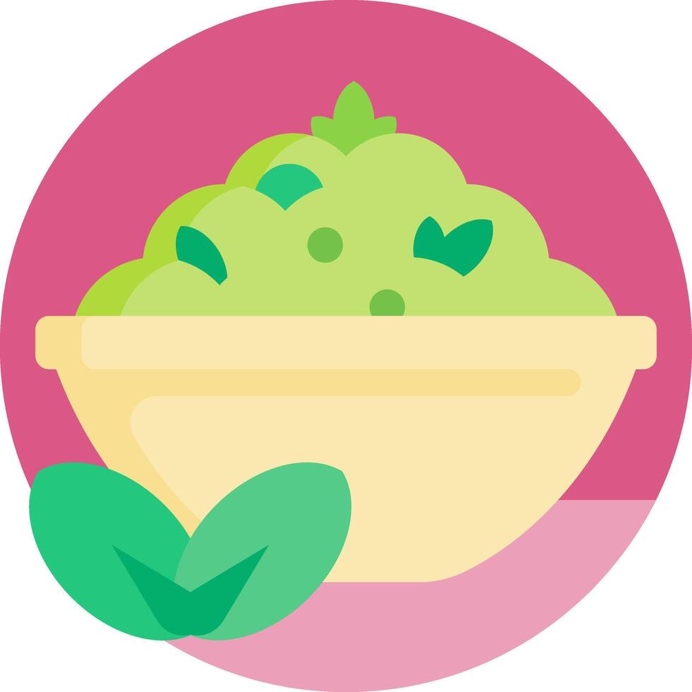 A bowl of green salad with leaves in it vector