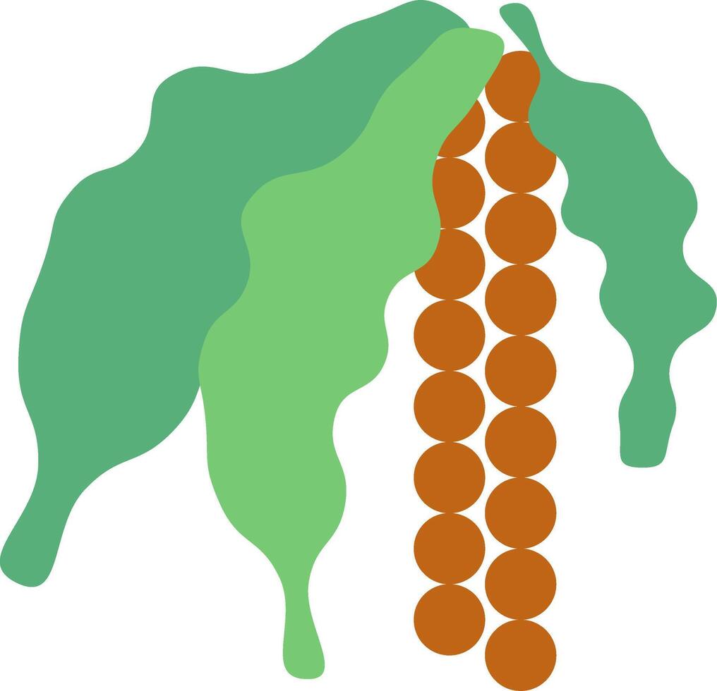 A green plant with brown dots on it vector