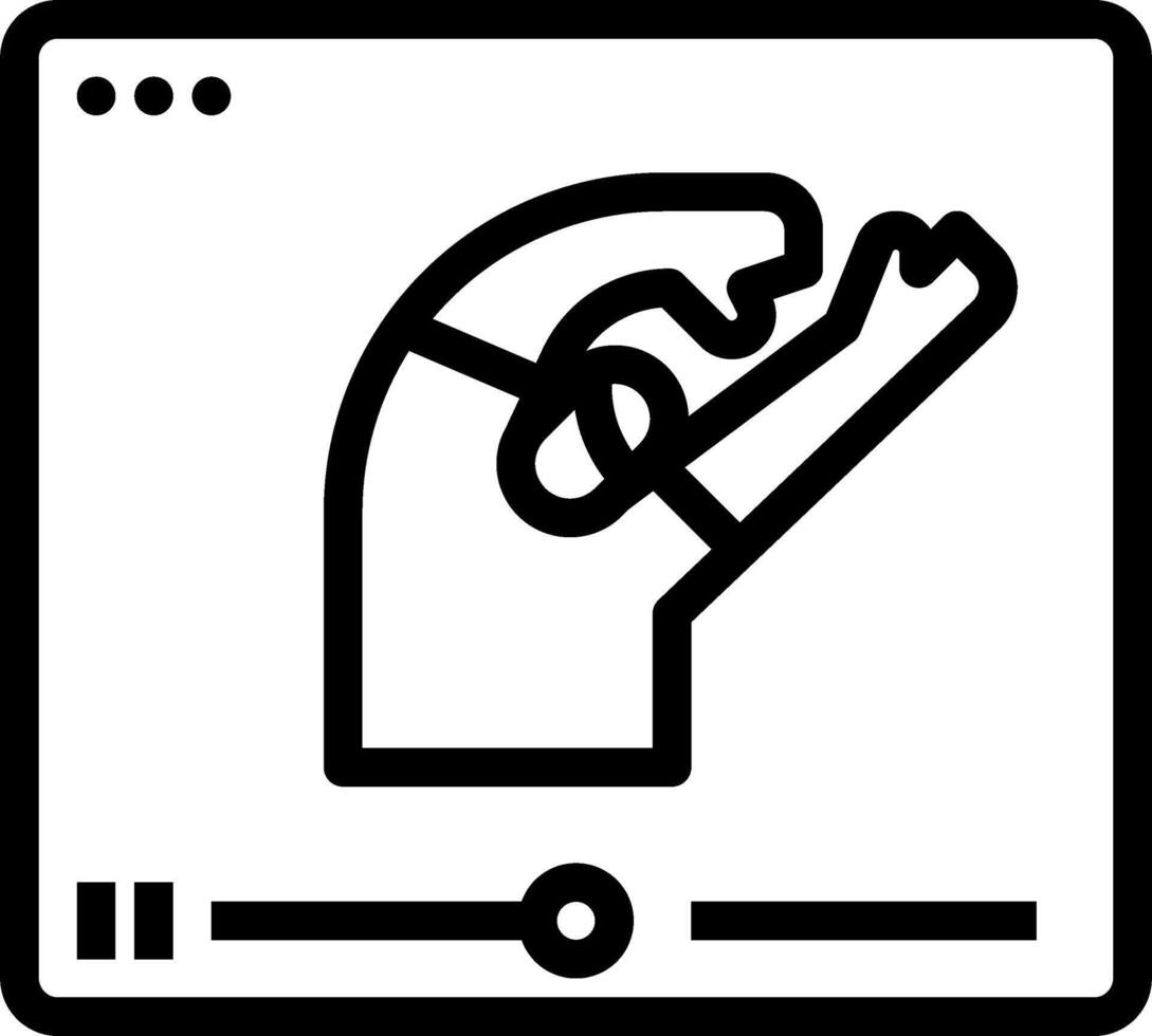 A black and white icon of a hand reaching up vector