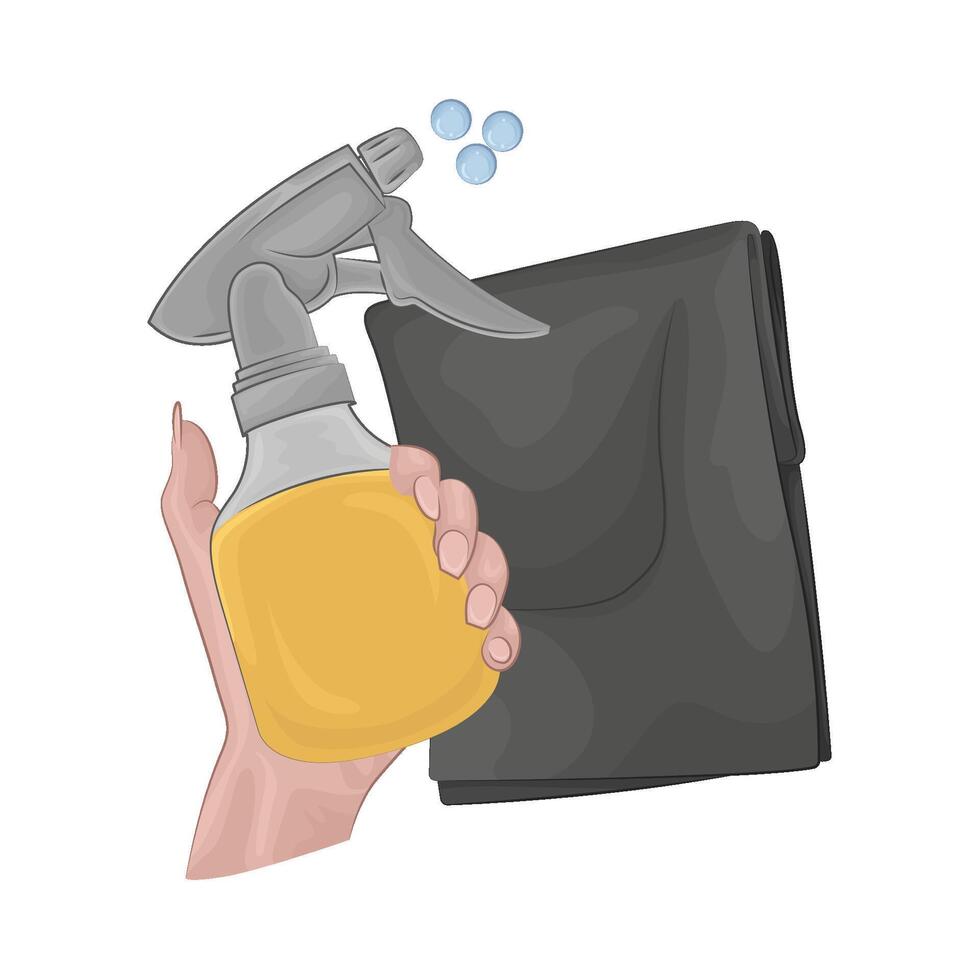 napkin with spray bottle vector