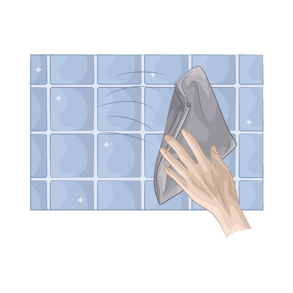 wipe the walls illustration vector
