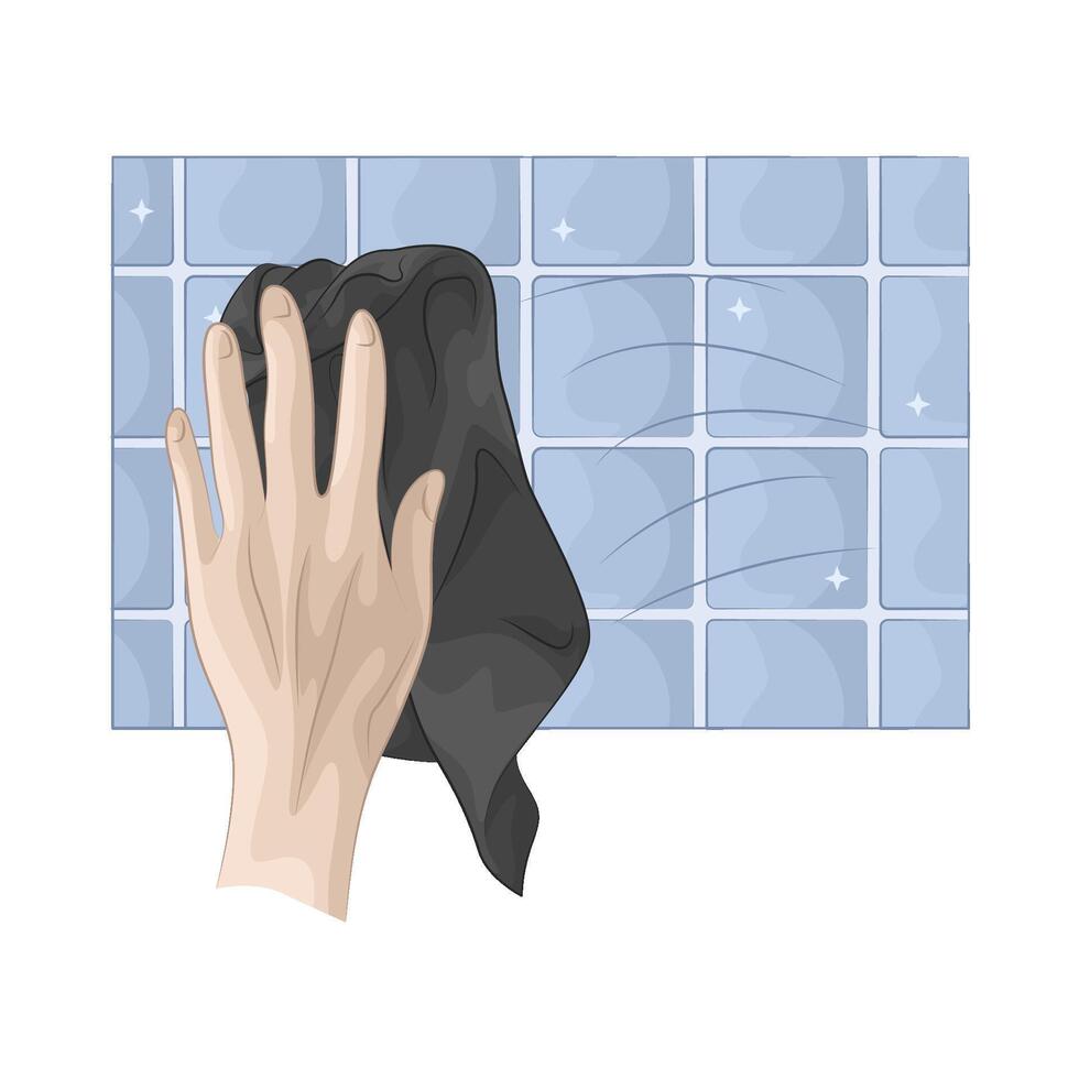 wipe the walls vector