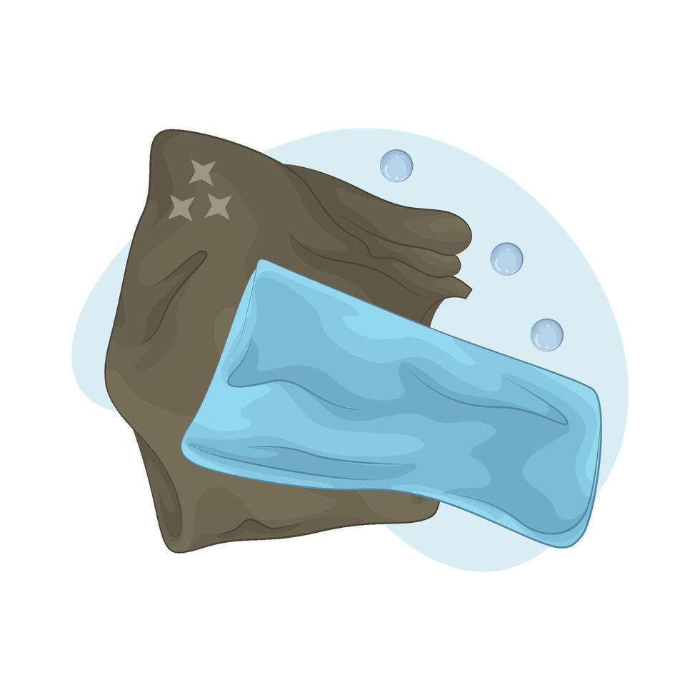 illustration of bubble with wipe vector