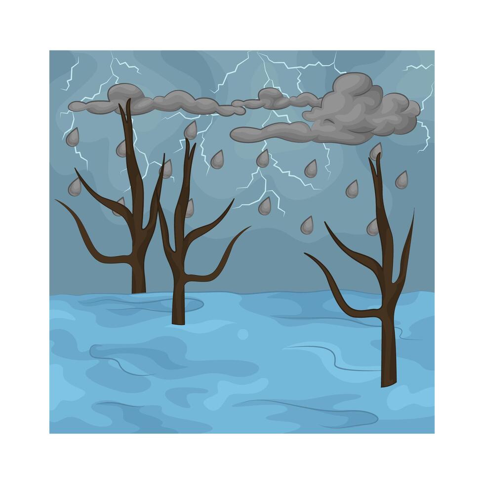 Rainstorms cause major flooding vector