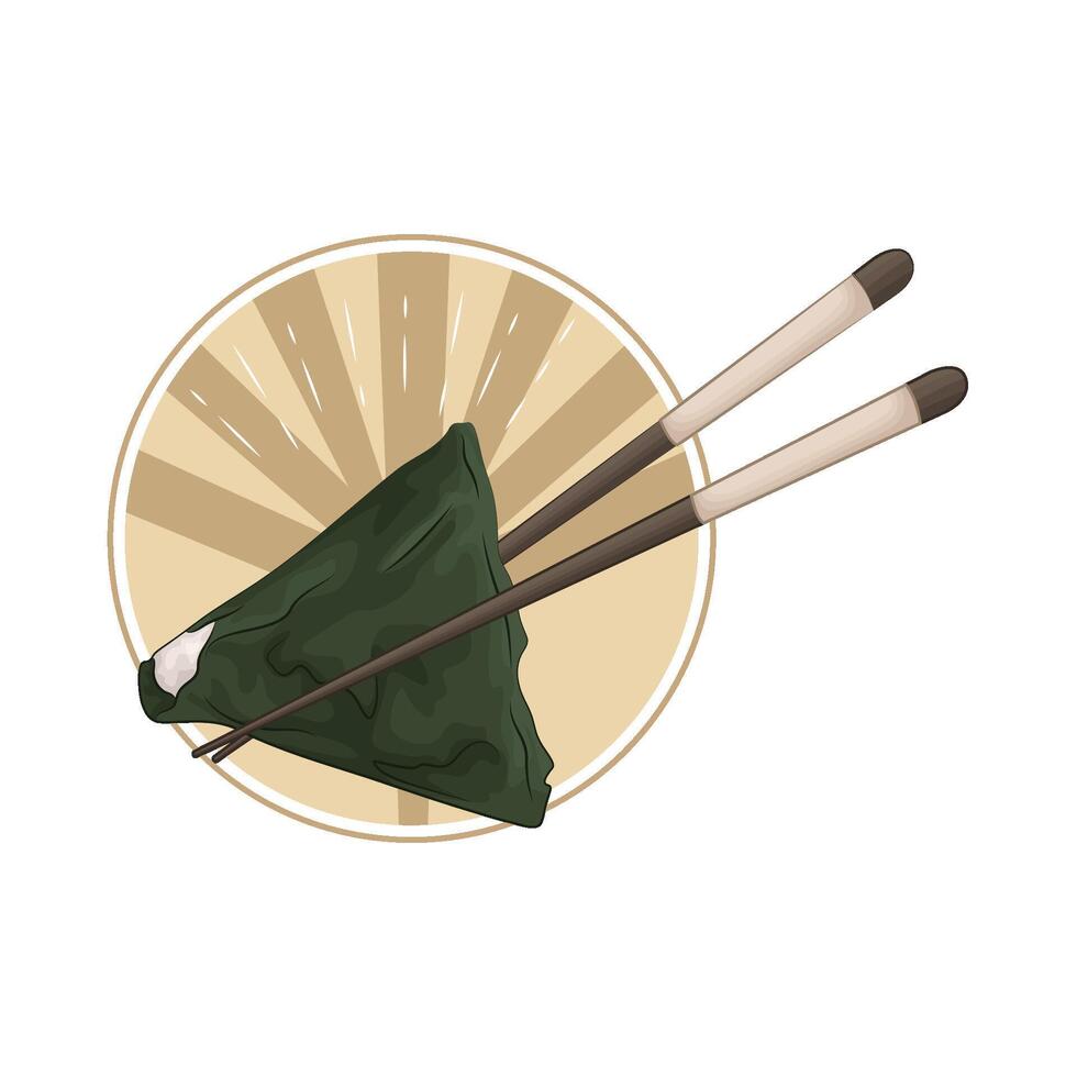 fresh onigiri illustration vector