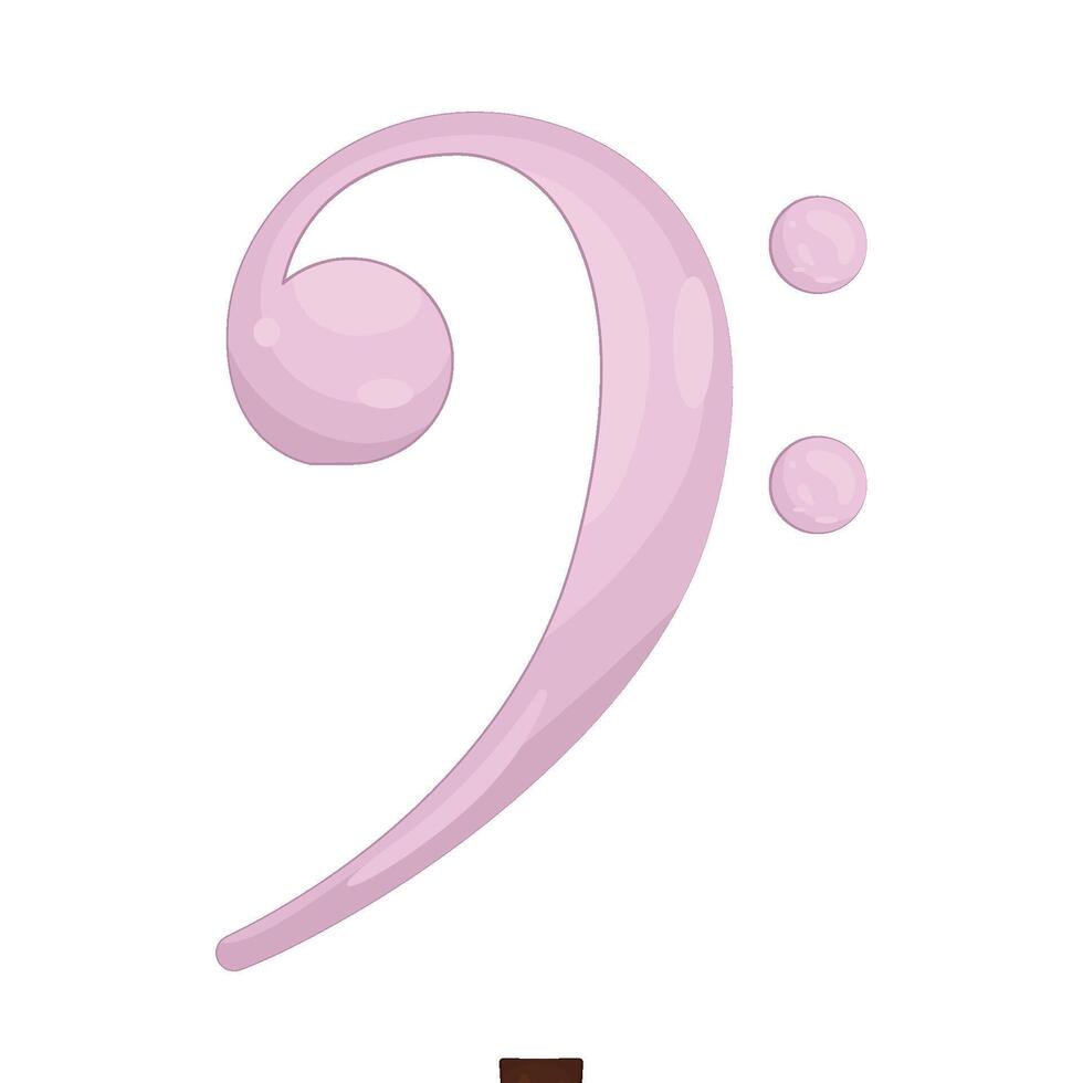 Illustration of Bass Clef vector