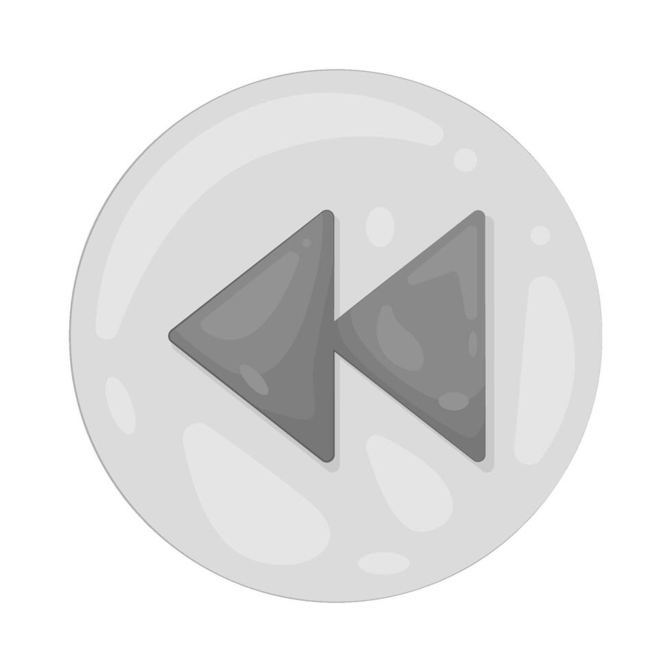 Illustration of Rewind Button vector