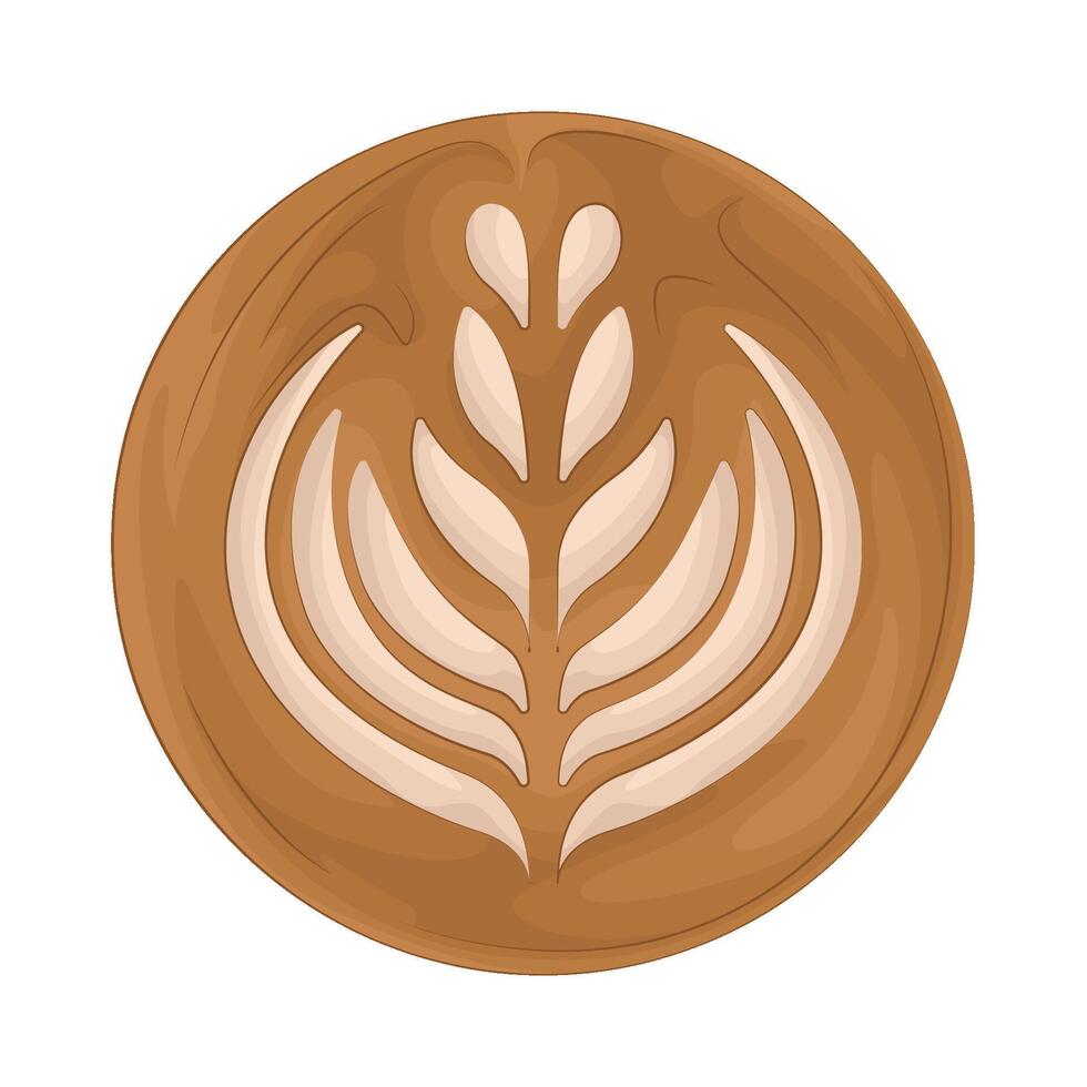 Illustration of Latte Art vector