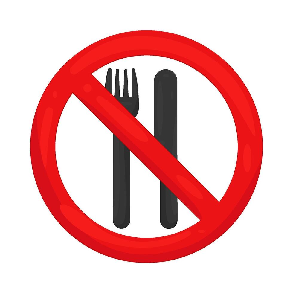 Illustration of No Eating Sign vector