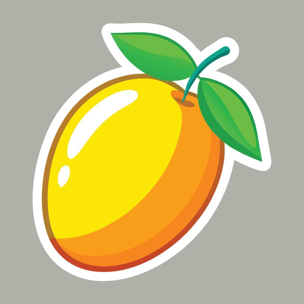 Vibrant Mango Sticker Design vector