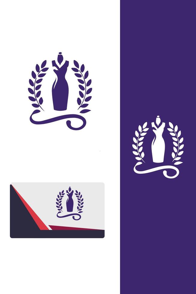 Chic Couture Dress Maker Logo vector