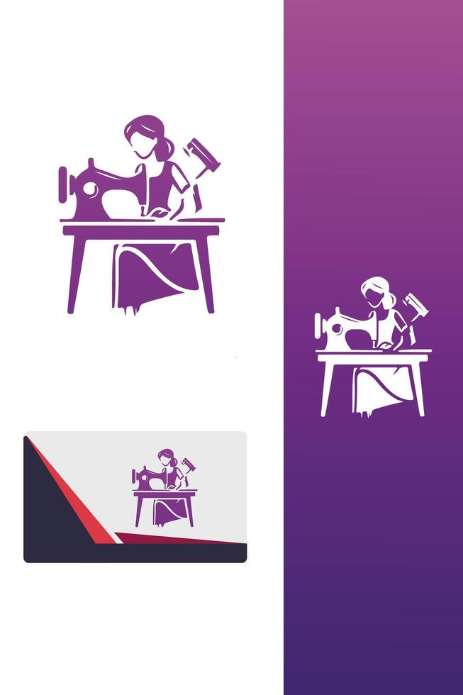 Ethereal Stitch Dress Maker Logo vector
