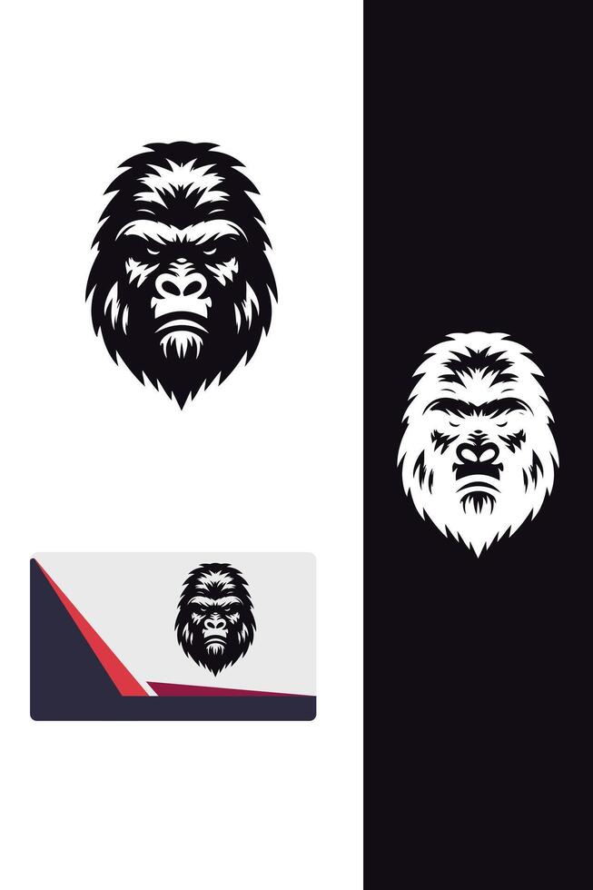 Alpha Silver back Gorilla Logo vector