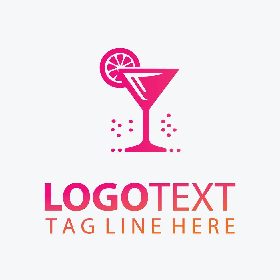 Liquid Bliss Cocktail Logo vector