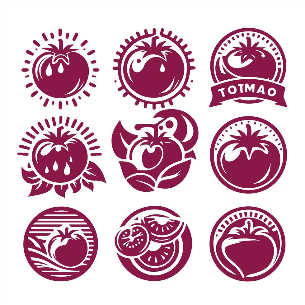 Tomato Fusion collection logo vector