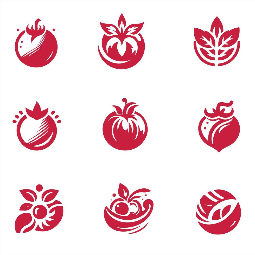 Tomato Charm collection logo vector