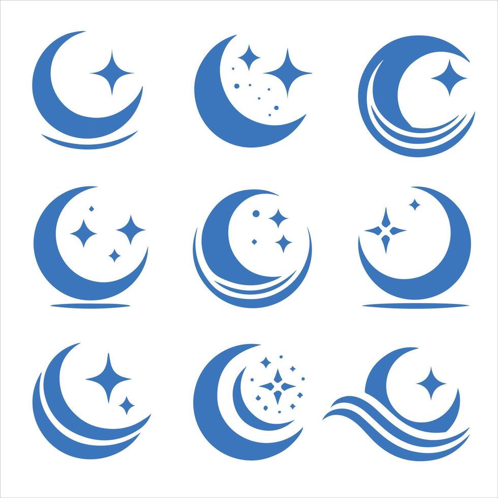Eclipse Aura moon collection logo vector