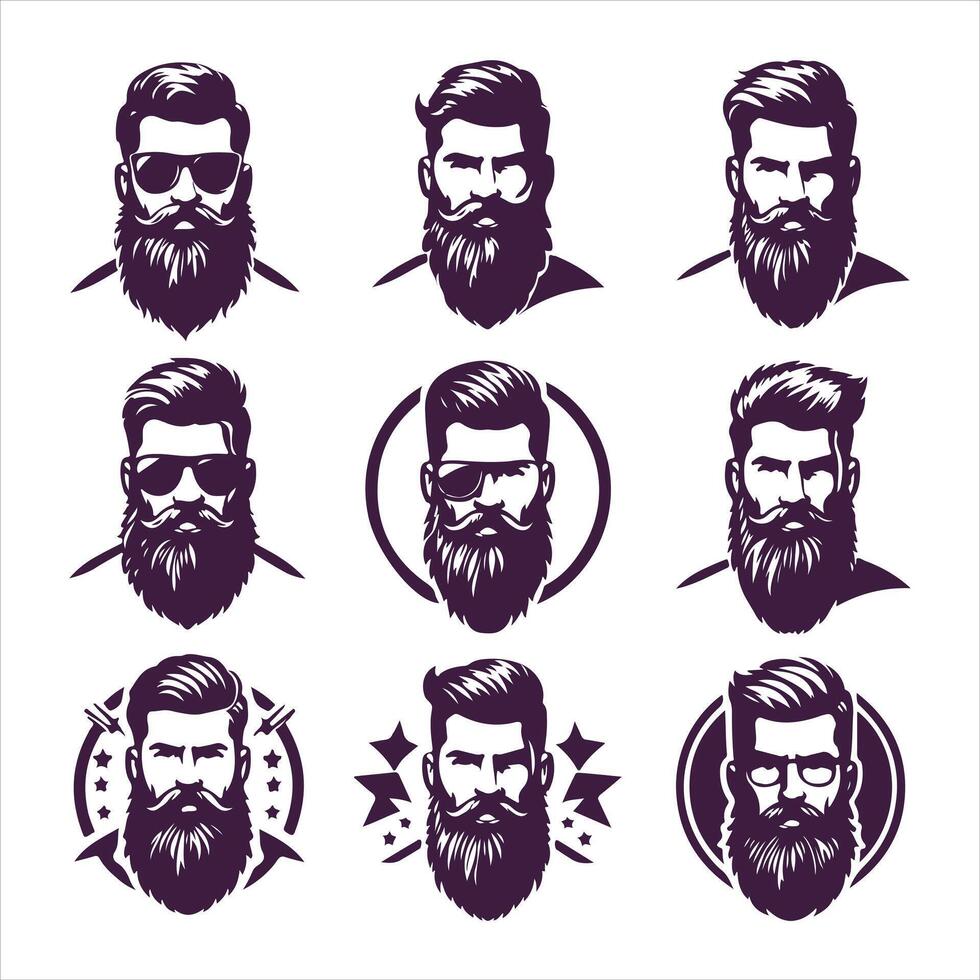 Mighty Beard Guy Collection Logo vector