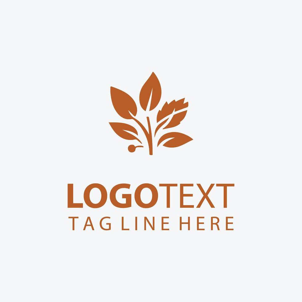 Maple Dawn Autumn plant logo vector