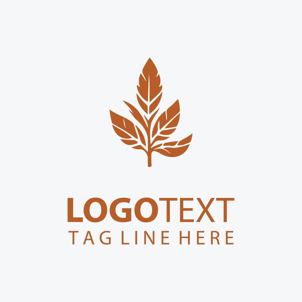 Birch Glow autumn plant logo vector