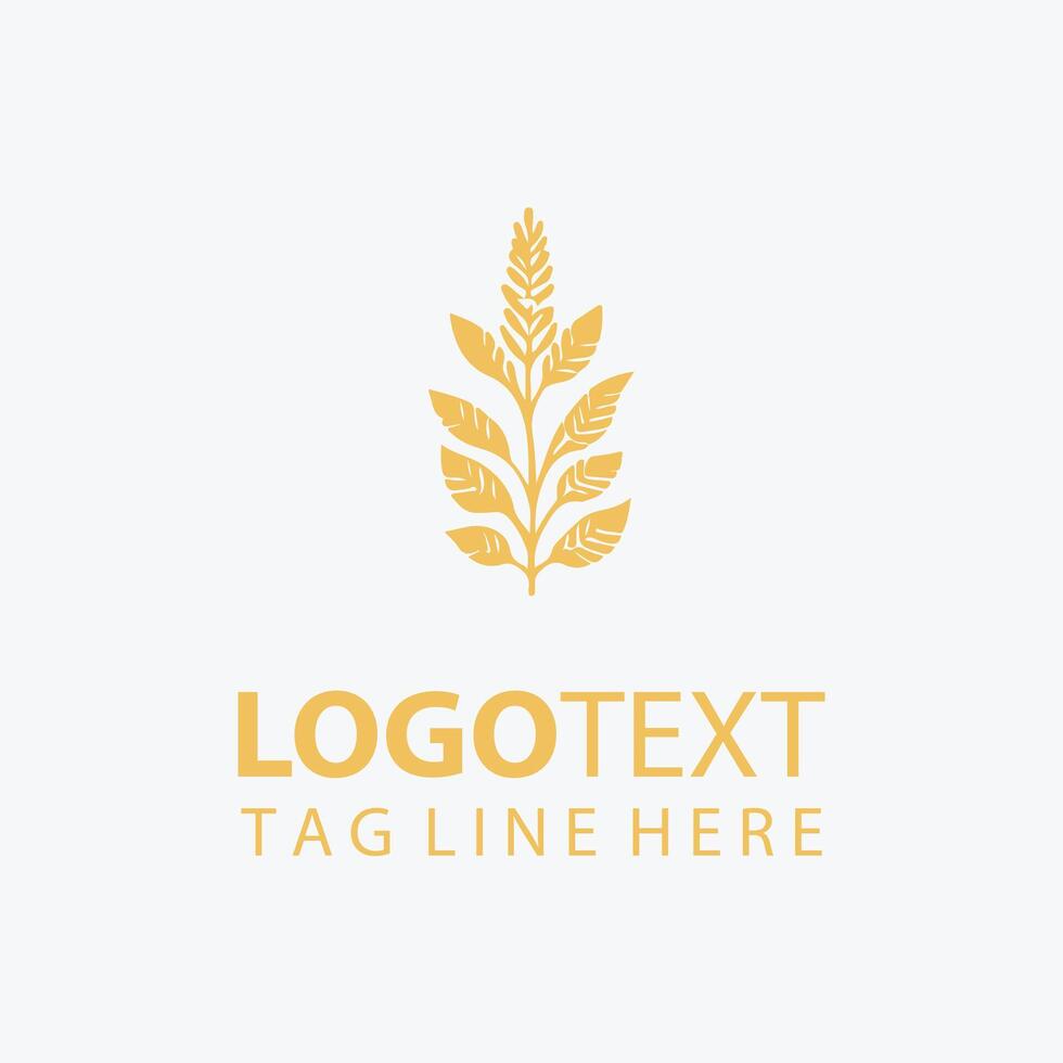 Spicy Birch autumn plant logo vector