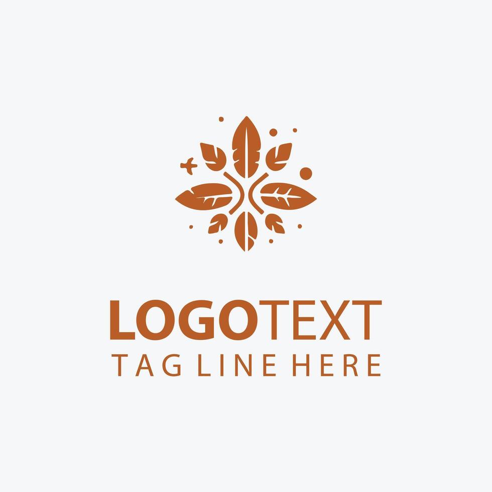 Ember Woods autumn plant logo vector
