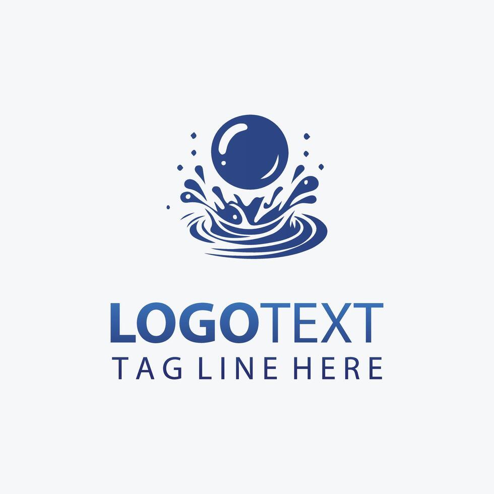 Wave Glare splash logo vector