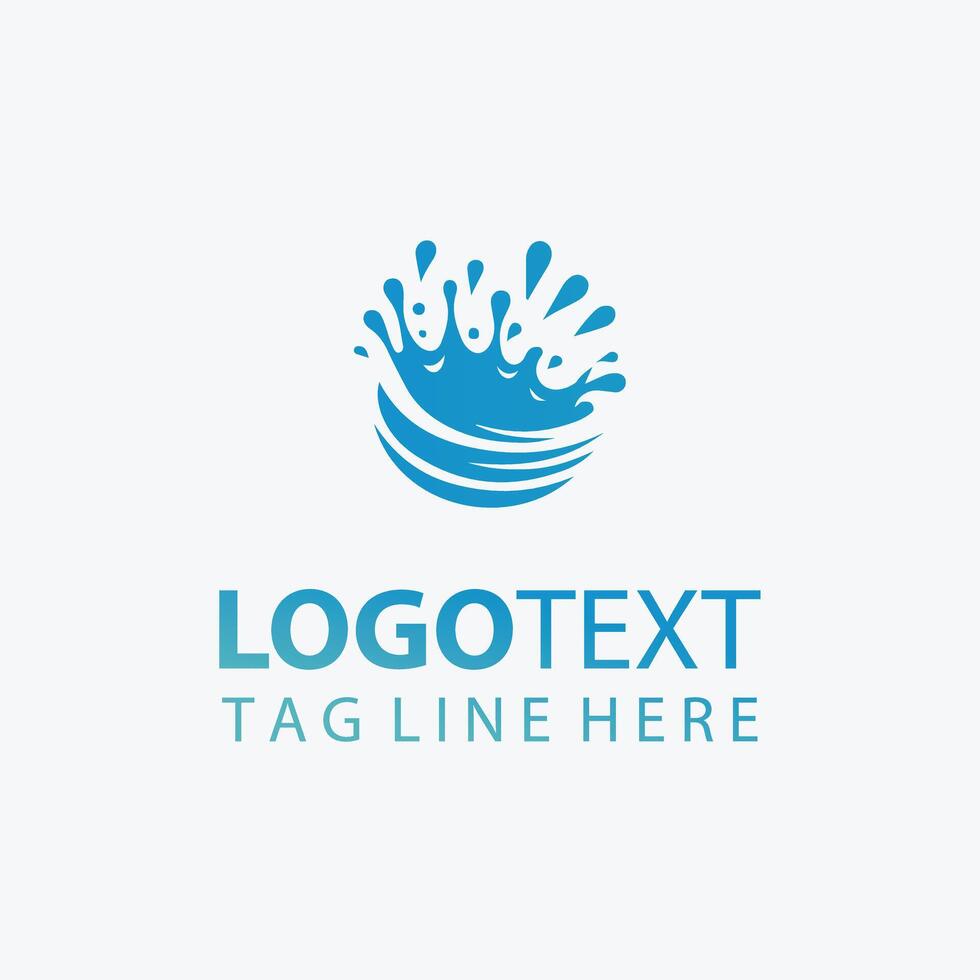 Liquid Glide splash logo vector