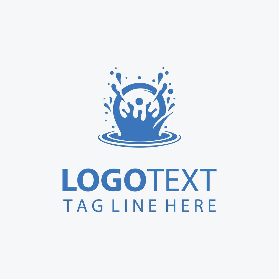 Wave Flash splash logo vector
