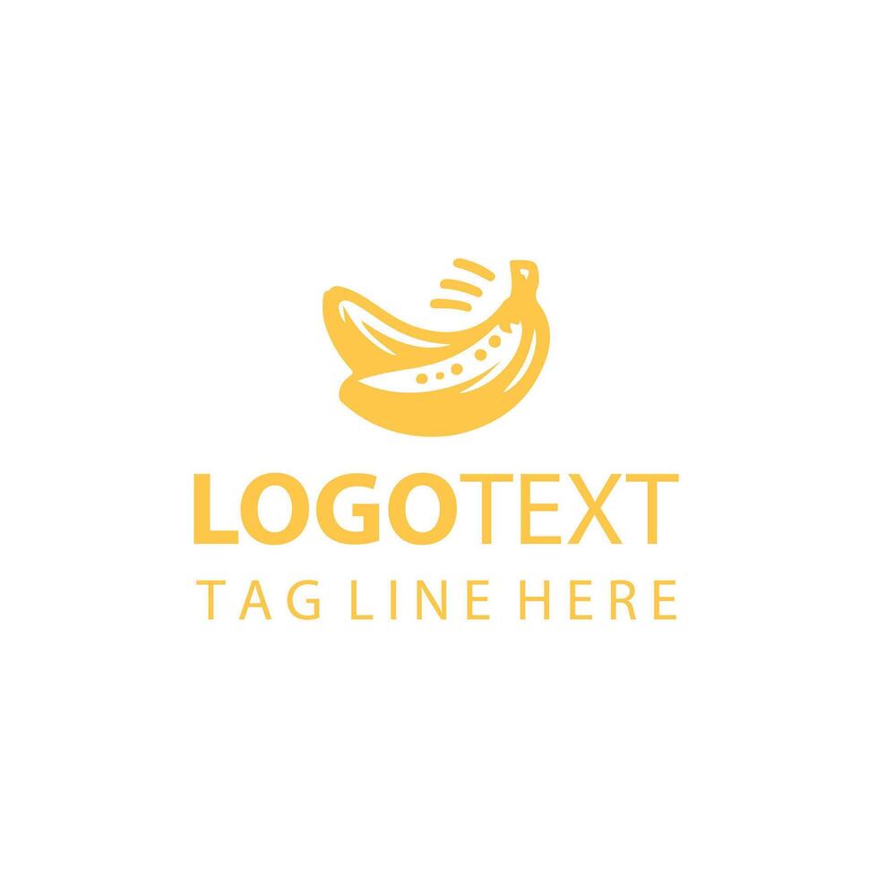 The Yellow Peel Banana logo vector