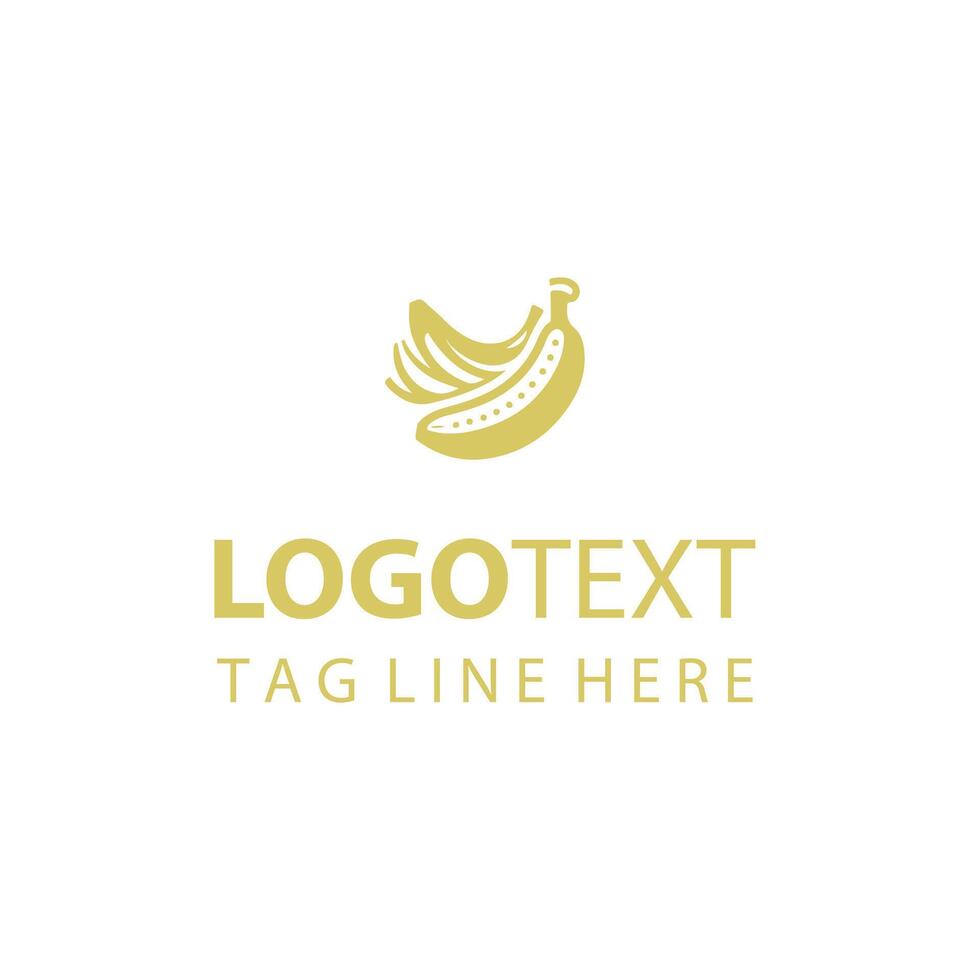 Golden Banana logo vector