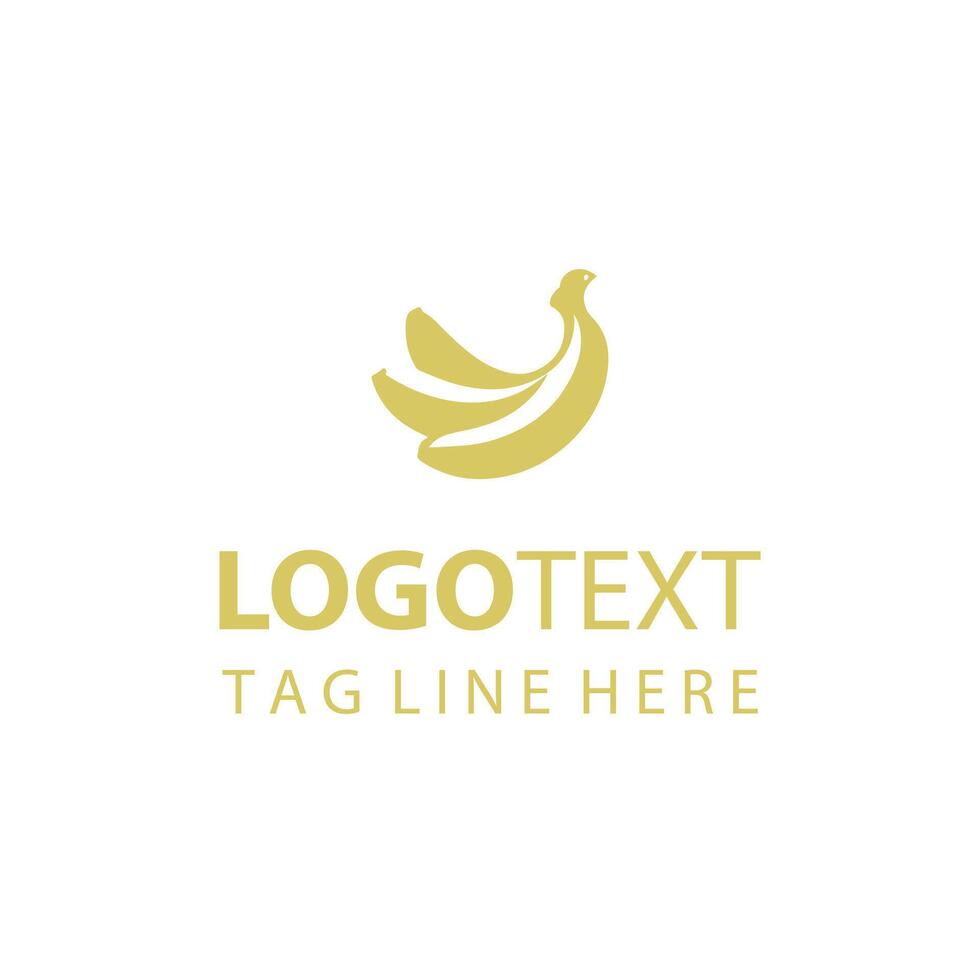 Golden Peel Banana logo vector