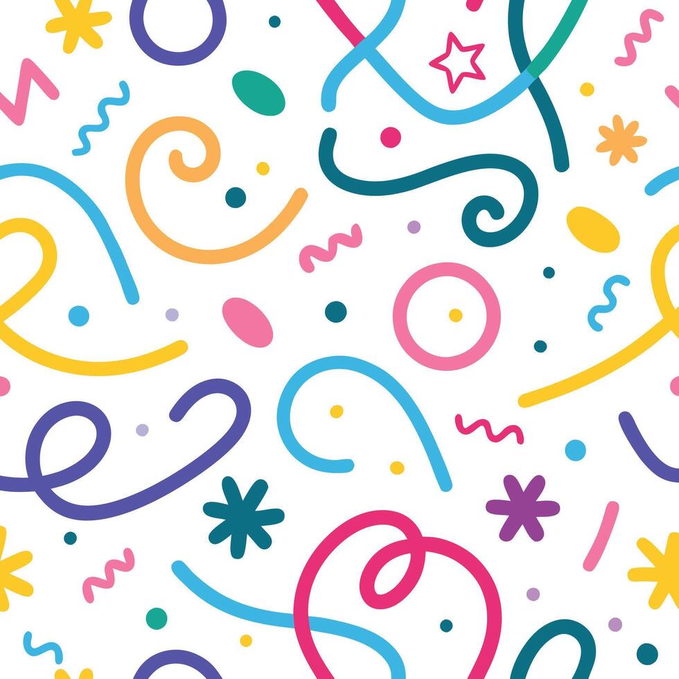 a colorful pattern with a variety of shapes and colors vector