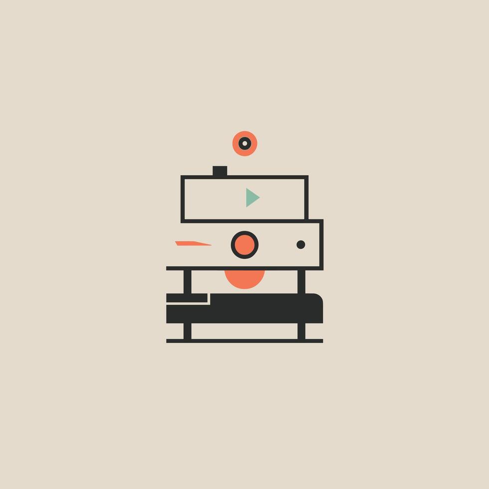 Stylish abstract design of a recording device vector