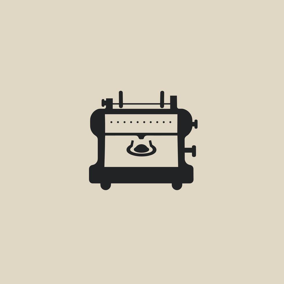 Sewing machine design in minimalist style vector